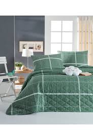 Enlora 100 Dogal Pamuk Kapitoneli Yatak Ortusu Seti Tek Kisilik Maya Yesil Komsu Magazalari Giyim Ve Kozmetige Dair Her Sey