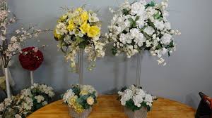 Hydrangea arrangements in tall vases, how to arrange artificial flowers in a tall vase, tutorial pictures for fake silk floral developments how to make. Dollar Store Tall Table Centrepiece Ideas Diy Youtube