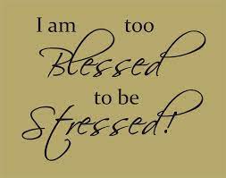 I'm too grateful to be hateful. Too Blessed To Be Stressed Quotes Quotesgram