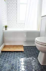 Blue Hexagon Floor Tile Bathroomtile Bathroom Tile Renovation Best Bathroom Flooring Tile Renovation