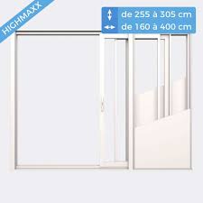 3 à 8 (3 + 5) largeur maxi des vantaux : Baie Coulissante Alu A Galandage A 2 Vantaux 2 Rails Grande Taille
