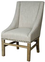 New Pacific Direct Aaron Sloping Arm Chair Dining Chairs Upholstered Dining Chairs Solid Wood Dining Chairs