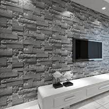 Wallpaper Black Picture More Detailed Picture About Stacked Brick 3d Stone Wallpaper Modern Wallc Brick Effect Wallpaper Brick Wall Wallpaper Stone Wallpaper