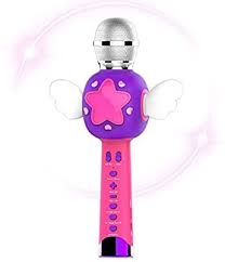 Karaoke Microphone For Kids Bluetooth Karaoke Machine For Kids Singing Along With Magical Voice Changer Led In 2020 Kids Singing Kids Karaoke Machine Kids Microphone