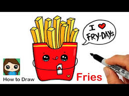 Learn How To Draw French Fries Cute Pun Art 9 Safe Videos For Kids to draw french fries cute pun art