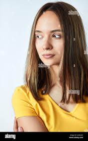 Girl half face hi-res stock photography and images