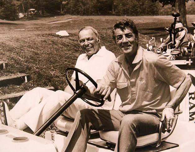 Mga resulta ng larawan para sa Bing Crosby with Dean Martin and friend in a golf course"