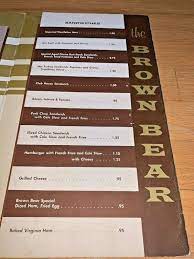 Here Is A Menu From The Brown Bear Restaurant Once Located 6318 N Clark St In Chicago Clark Chicago Chicagoland