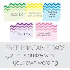 Free chevron party printables from thdezign party. Free Favor Tags For Parties Cutestbabyshowers Com