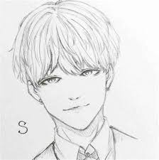 Bts V Kim Taehyung Bts Drawings Easy Drawings Drawings