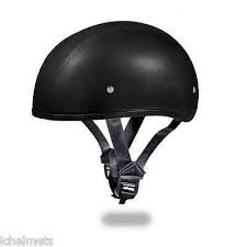 New Slim Line D O T Daytona Skull Cap Leather Covered Motorcycle Half Helmet With Images Half Shell Helmet Motorcycle Helmets Half Skull Cap Helmet
