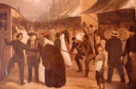 Despedida a guerra civil Soldados a ferrocarril estación , ( pintura ) de  David Gilmour Blythe (1815-1865) | Reproducciones De Pinturas David Gilmour  Blythe | WahooArt.com