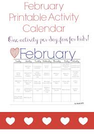 February activity calendar for the elderly! February Printable Activity Calendar For Kids The Chirping Moms