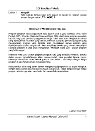 Format coloum dan drap cap. Bahan Praktek Microsoft Office 2007