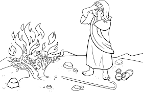 Welcome to our new kids corner. Moses And The Burning Bush Bible Coloring Book Child Bible Coloring Pages Moses Burning Bush Transparent Cartoon Jing Fm