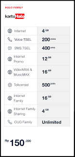 Selanjutnya pilih paket combo telkomsel simpati yang ingin anda beli. Halo Family Packages Best Halo Family Plans Price Telkomsel