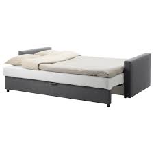 Extremely versatile and functional, sofa beds are capable of providing adequate seating space, while also being able to transform into a spacious bed when the need arises. Friheten Three Seat Sofa Bed Skiftebo Dark Grey Ikea