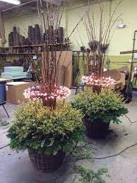 Winter Containers From Detroit Garden Works Winter Planter Outdoor Christmas Decorations Holiday Urn