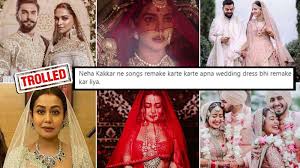 A post shared by (@nehakakkar). Neha Kakkar Trolled For Copying Priyanka Chopra Anushka Sharma Deepika Padukone S Wedding Outfits User Says Gaane Remake Karti Hai Toh Shaadi Kya Cheez Hai Times Of India