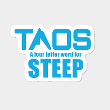 Taos Ski Sticker By Brynproductions Design By Humans