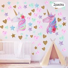 See more ideas about unicorn bedroom, unicorn bedroom decor, bedroom decor. 2 Pieces Large Size Unicorn Wall Decal Unicorn Decor Unicorn Wall Stickers Colorful With Heart Flower For Kids Bedroom Nursery Room Living Room Decor Color Set 2 Buy Online In India At