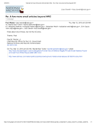 Re: A few more email articles beyond HRC