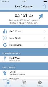 Bac Calc Live Blood Alcohol Content Calculator Apps