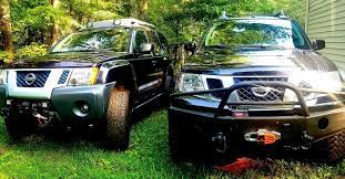 Nissan Frontier 05 18 Front Winch Style Bumper With Recessed Light Mounts Stinger Style Grill Guard With Pre Runners And Custom Trucks Nissan Xterra Bumpers