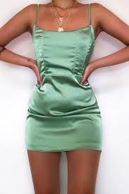 Have Your Attention Satin Mini Dress Sage In 2020 Casual Homecoming Dresses Mini Dress Satin Mini Dress