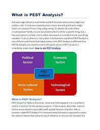 From distribution chains to social media. What Is Pest Analysis And How To Do Pest Analysis