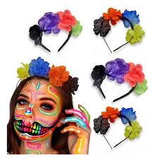 Accesorios Fiesta 6 Diademas Corona Flores Catrina Halloween Frida Kahlo