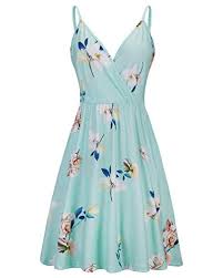 Styleword Women S V Neck Floral Spaghetti Strap Summer Casual Swing Dress With Pocket Sewing From A To Z In 2020 Casual Dress Summer Dresses Dresses