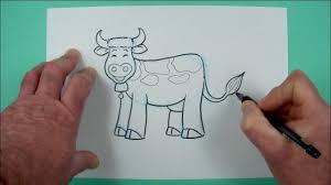Wie Zeichnet Man Eine Comic Kuh Zeichnen Fur Kinder Youtube