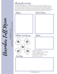 December Full Moon Worksheet December Full Moon Full Moon Tarot Spirit Communication