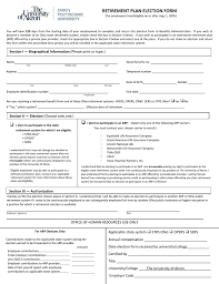 retirement plan election form