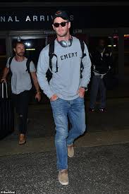 Chris Hemsworth jets into LAX for the Avengers: Endgame press tour
