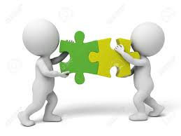 Assemble the puzzle to reveal the rest of the image. 3d People Assemble Two Piece Of Puzzles 3d Image Isolated White Background Stock Photo Picture And Royalty Free Image Image 35967536