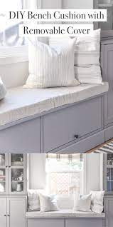 Easy Diy Bench Cushion With Removable Cover Diy Bench Cushion Bench Cushions Diy Bench