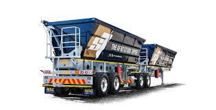 Mechanical arm, hydraulic ideal for overturning and handling different dimensions bins. S7 Side Tipper Afrit Trailers