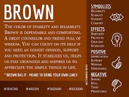 Brown Color Meaning The Color Brown Symbolizes Stability And Reliability Color Symbolism Color Meanings Color Personality