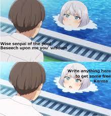 Indeed quite a wise decision. | r/Animemes | Senpai of the Pool | Know Your  Meme