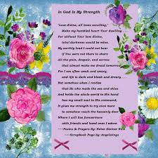 In God Is My Strength By Helen Steiner Rice Scrapbook By Angelwings Helen Steiner Rice Helen Steiner Rice Poems Christian Poems