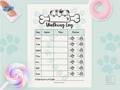 9 Best Printable Dog Walking Log Printable Family Dog Waking