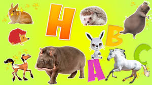 Learn The Alphabet With Wild Animals Abc With Cartoon Animals For Chil Cartoon Animals Animals For Kids Learning The Alphabet