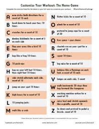 And of course, don't do anything your doctor wouldn't recommend, always be safe. Keshalish The Name Game Workout Challenge Easy Fitness Challenge For Kids Customize Your Workout