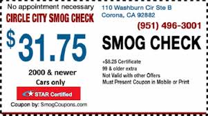 Get $21 off your next smog test, two locations to serve your smog check needs, we smog all vehicles, cars, trucks, rv and even diesel. Gold Star Smog Station Archives Circle City Smog Check
