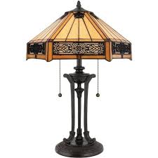 Tiffany Table Lamp Bronze Base With