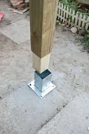 How To Anchor Post To Concrete Howtospecialist How To Build Step By Step Diy Plans Outdoor Pergola Pergola Patio Backyard