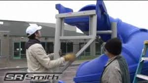 Smith vortex pool slide w/ladder, open tube, blue this s.r. Vortex Pool Slide Installation Youtube
