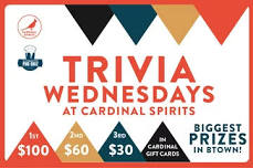 Trivia Wednesdays at Cardinal Spirits